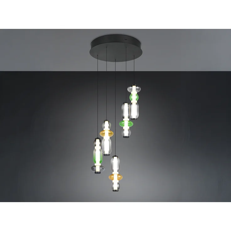 Moderne LED Pendelleuchte MINERVA 5-flammig, höhenverstellbar Ø 42cm – Bild 10
