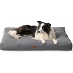 BEDSURE Hundebett große Waschbar - 91x68 cm hundematratze kühlmatte L für Hunde, Outdoor gepolstert Hundematte dunkelgrau in 10cm Höhe, selbstkühlend Grosse XL Hundekissen für Sommer