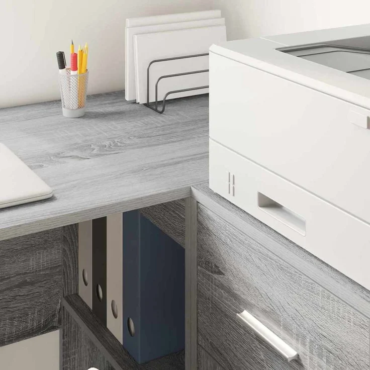 vidaXL Sideboard mit Schubladen Graues Sonoma 38 x 34 x 75 cm 869551 – Bild 4