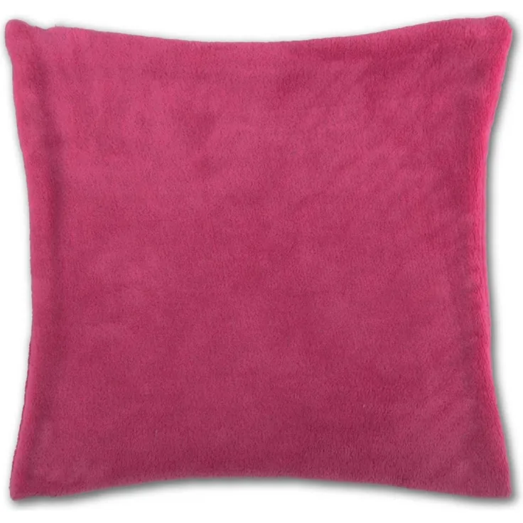 Deko-Kissen ca. 40x40cm, mit abnehmbaren flauschigen Bezug in vielen Farben ( Auswahl: Pink )
