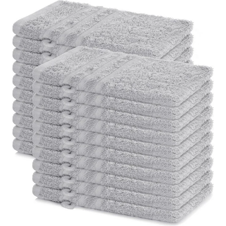 Lavea Waschhandschuh 20er Set Waschhandschuhe, 15 x 21 cm, Elena-Frottierserie, Waschlappen, (20-St), 500 g/m² Frottier, weich & saugstark, pflegeleicht – Bild 1