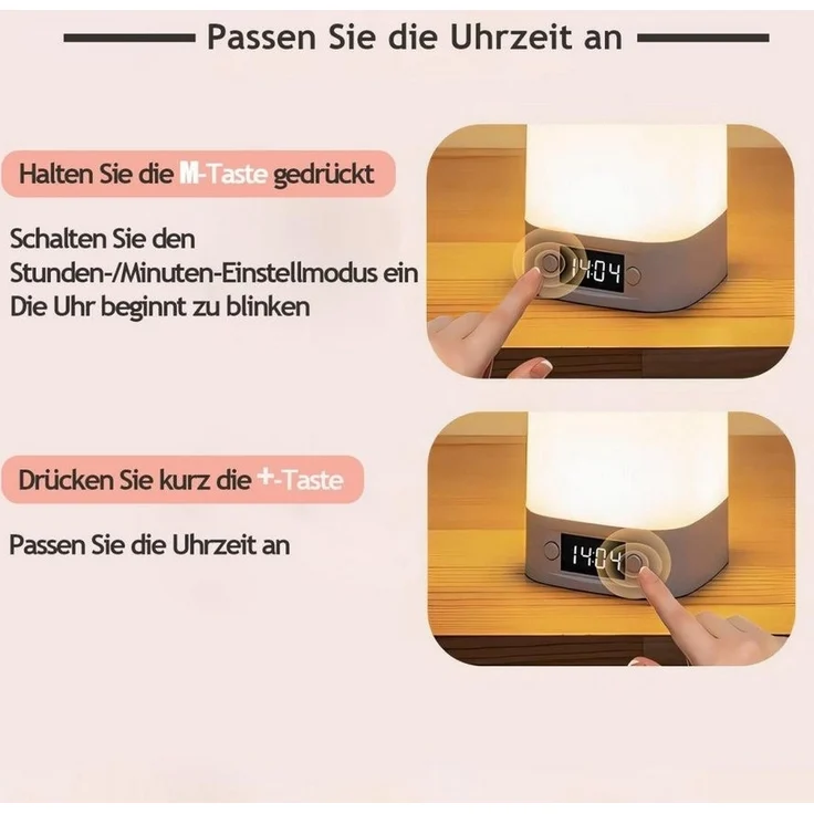Luckice LED Nachttischlampe LED Nachtlicht,Touch-Lampe,Tisch-Nachttischlampen,Schlafzimmer Lampe, Soft Light Touch Tischlampe für Augenschutz, Die LED kann nicht ausgetauscht werden, Stufenloses Dimmen,Dreifarbig einstellbar, mit Touch-Sensor, Mit Fern... – Bild 2