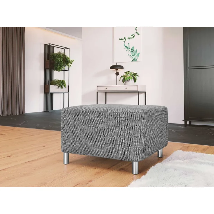 Moderner Polsterhocker Dover, Sitzhocker Hocker Sitzbank Fußbank Pouf Farbauswahl (Lawa 05)