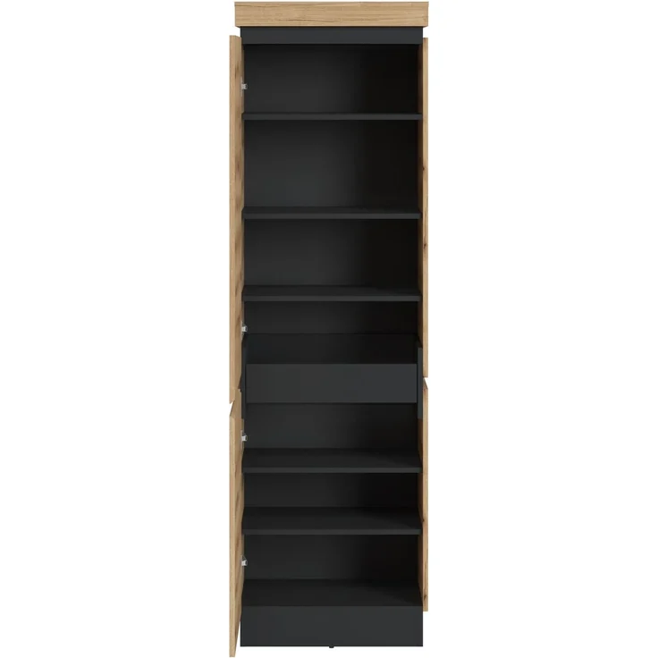 Garderobenschrank >CORTE< in Coast Evoke Eiche Dekor - 60,1x200,5x45cm (BxHxT) – Bild 2