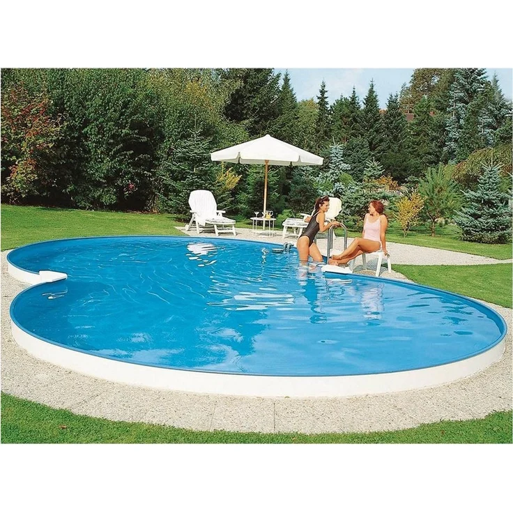 Waterman Achtformpool Stahlwandpool achtform Exklusiv 725 x 460 x 120 cm, St (Einzelbecken), verzinkte Stahlwand – Bild 2