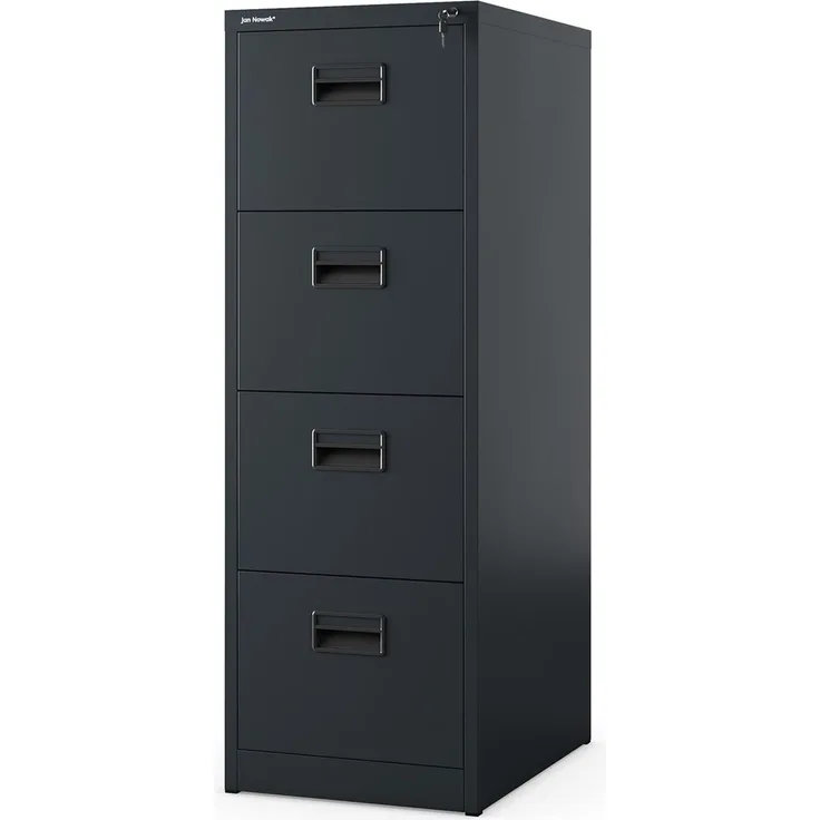 Jan Nowak Hängeregistraturschrank V005 Hängemappenschrank Hängeregisterschrank Aktenschrank mit 5 Schubladen Pulverbeschichtung Stahlblech 162 x 46 x 62 cm (H x B x T) (Anthrazit)