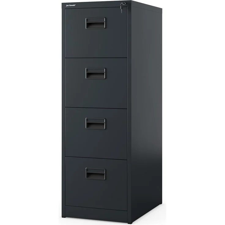Jan Nowak Hängeregistraturschrank V005 Hängemappenschrank Hängeregisterschrank Aktenschrank mit 5 Schubladen Pulverbeschichtung Stahlblech 162 x 46 x 62 cm (H x B x T) (Anthrazit)