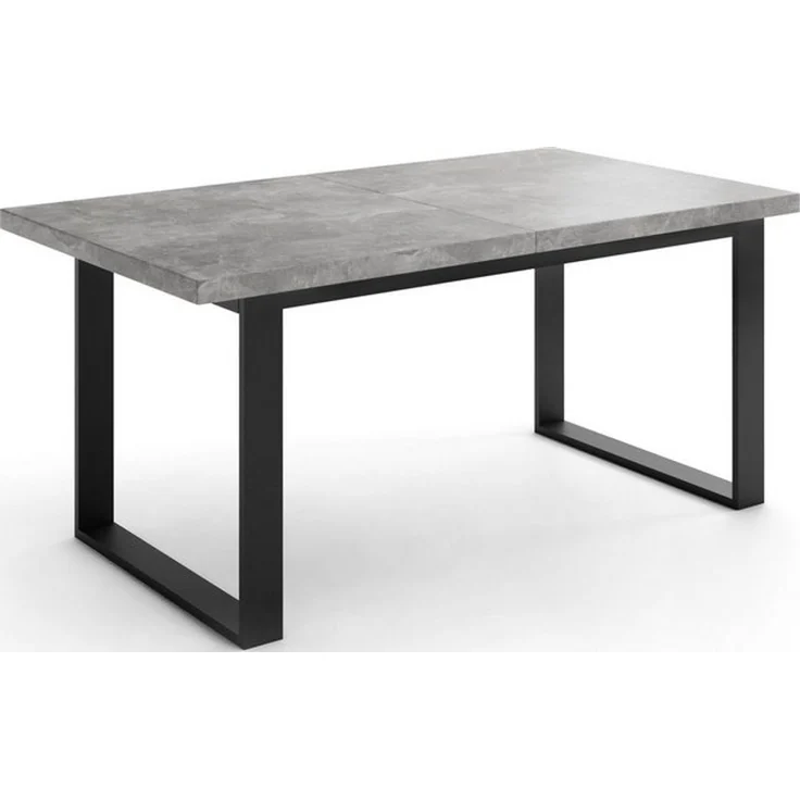 WFL GROUP Esstisch Valentino ausziehbar rechteckig loft mit schwarzen Metallbeinen (MADE IN EU, erhältlich in 3 Größen – 140/160/160 cm ausziehbar auf 180/200/240 cm), platzsparender Tisch in Holzoptik für Küche, Esszimmer oder Wohnzimmer – Bild 4
