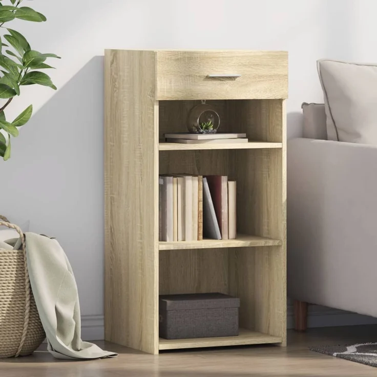 vidaXL Sideboard Sonoma-Eiche 45x42,5x93 cm Holzwerkstoff 846322 – Bild 1