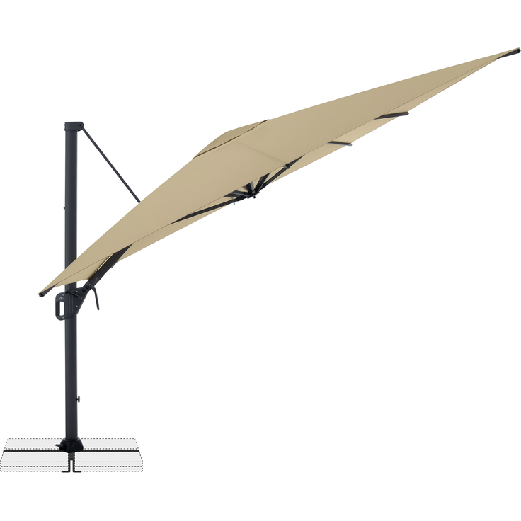 Doppler Sonnenschirm / Ampelschirm "LIFE 300 x 400 Side", sand, 300 x 400 cm – Bild 4