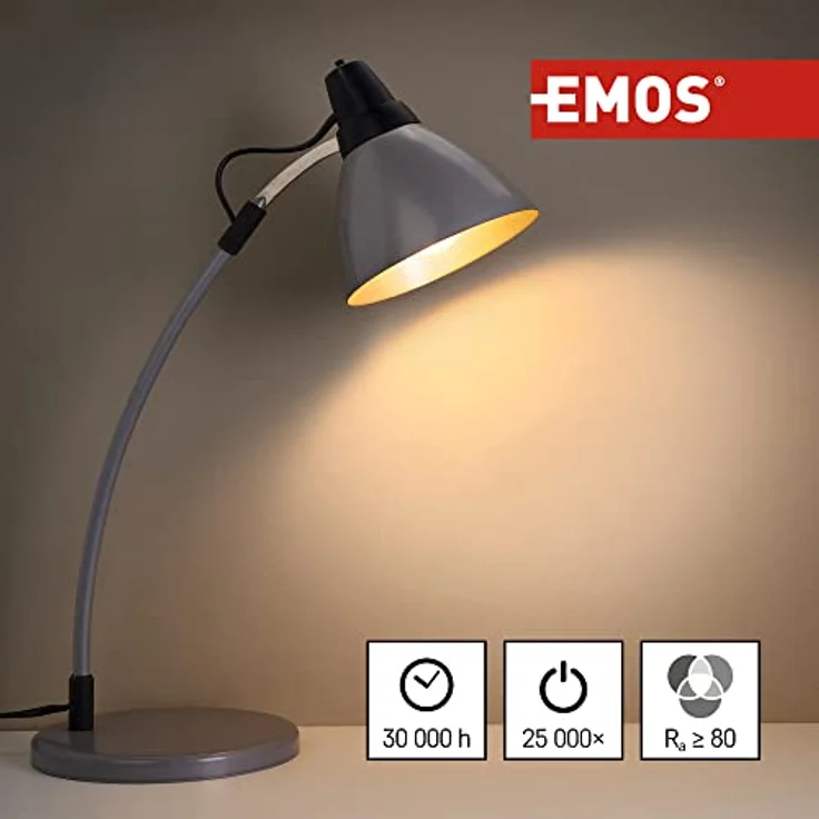 EMOS LED Lampe JC 4,5 W, E14 Sockel, 465 lm, Warmweiß 3000 Kelvin, 30.000 Stunden Lebensdauer, 300° Abstrahlwinkel, CRI min. 80 – Bild 3