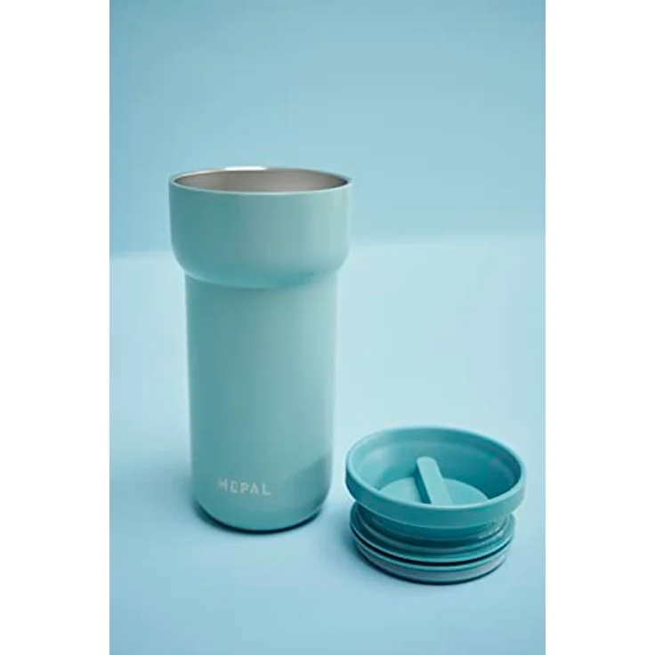 Mepal - Isolierbecher Ellipse - 6 Stunden heiß & 10 Stunden kalt - Thermobecher für Unterwegs - Geeignet als Tee & Kaffeetasse zum Mitnehmen - Passt in alle Becherhalter - 475 ml - Nordic Green – Bild 4