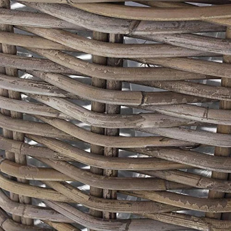 Pflanzkorb "Koboo Grey" aus Rattan, quadratisch, grau, groß, Blumentopf, Pflanzkübel, Pflanztopf für Draußen, Blumenkübel – Bild 4