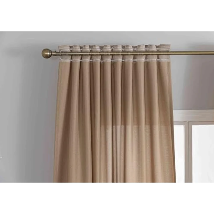 Gardinenbox Vorhang (3 St), Multifunktionsband, blickdicht, Cationic, 2 Vorhänge Leinenoptik, 1 Gardine Voile Batist 2025100-110S1 – Bild 7
