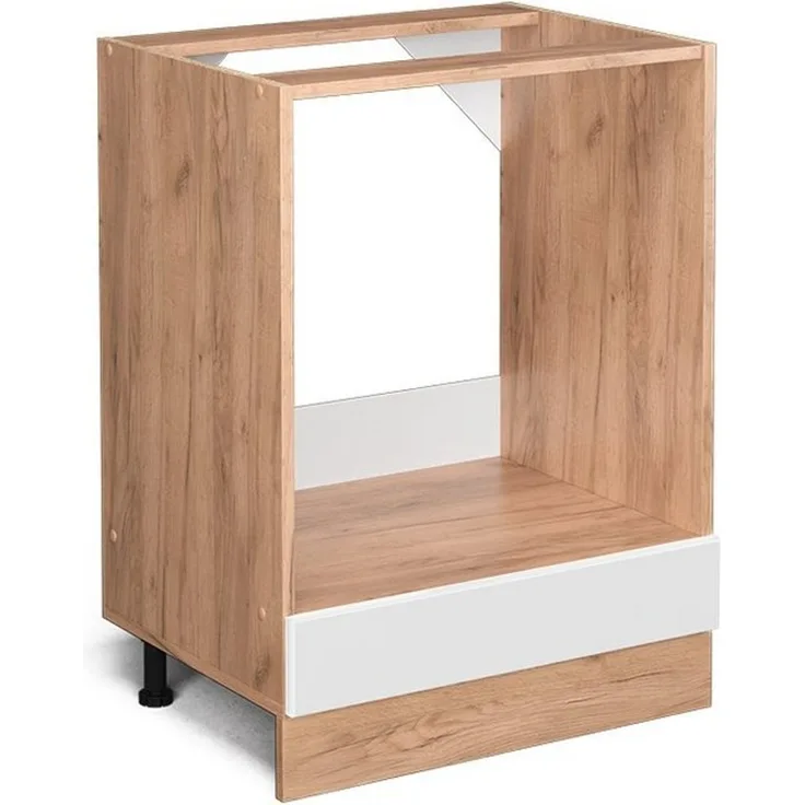 Vicco Küchenschrank Küchenzeile R-Line, Weiß Hochglanz, Herdumbauschrank 60 cm, ohne AP