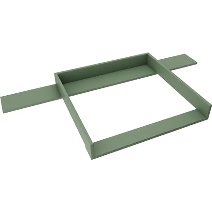 REGALIK Wickelaufsatz für Hemnes Kommode mit 8 Schubladen IKEA 78x80 cm - Abnehmbar Wickeltischaufsatz für Kommode in Grün - Abgeschlossen mit ABS Material 1mm – Bild 2
