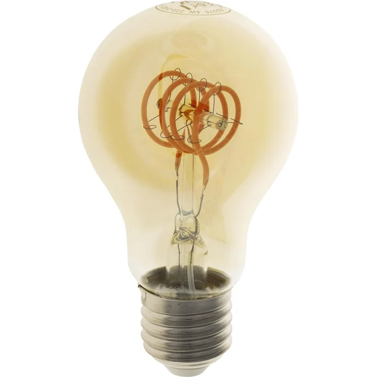 LED Glühlampe E27 "Vintage G70" 2200k, 249lm, 230V/4W, warmweiß/amber – Bild 4