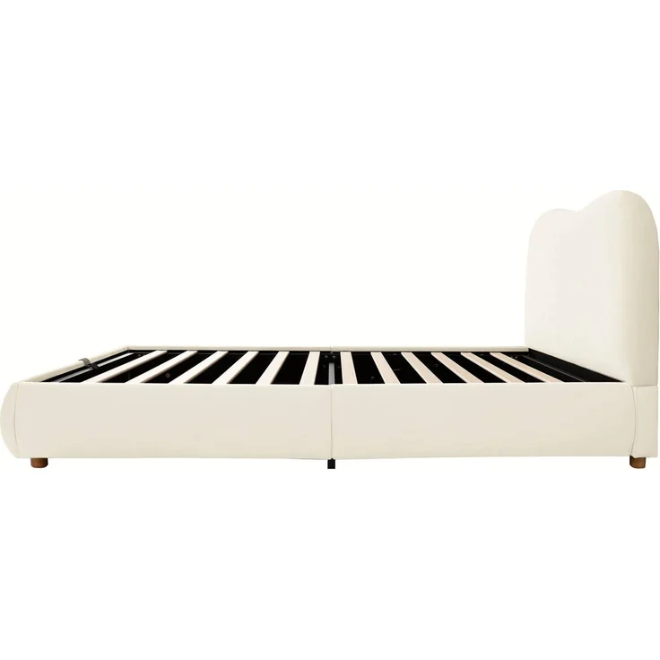 CHICFURN Polsterbett aus Samt Beige 90x200 cm mit hydraulischem Bettkasten und Lattenrost – Bild 9