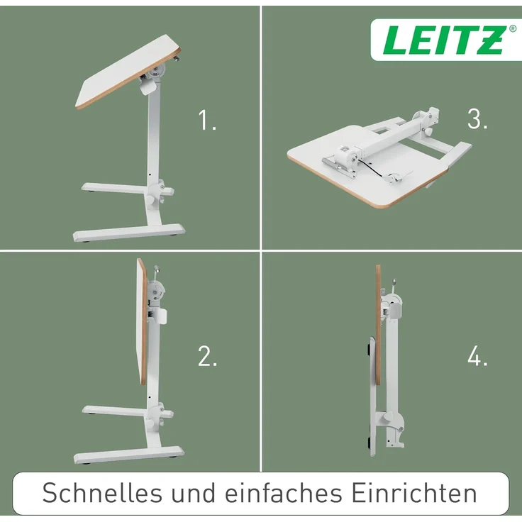 Leitz Sitz-Steh-Tisch Ergo klappbar weiß – Bild 4