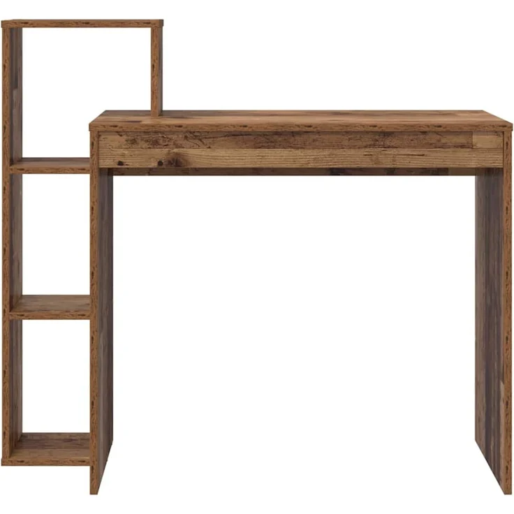 vidaXL Schreibtisch mit Regal Altholz 100 x 40 x 90 cm Holzwerkstoff 869320 – Bild 4
