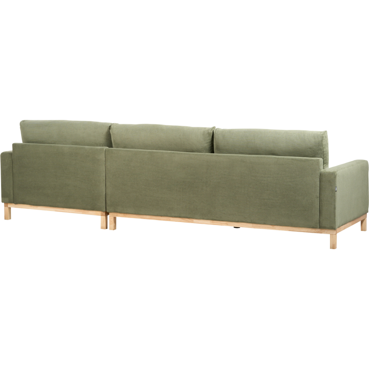 Beliani 'Siggard' Rechtsseitiges Ecksofa Cord Grün – Bild 6