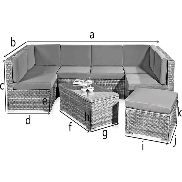 Sitzgruppe Sitzgarnitur Lounge Gartenmöbel Gartenset Rattan Sitzgruppe braun XL – Bild 9
