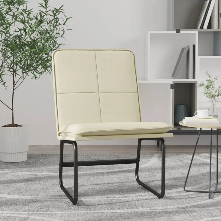 vidaXL Loungesessel Creme 54x75x76 cm Kunstleder 351331