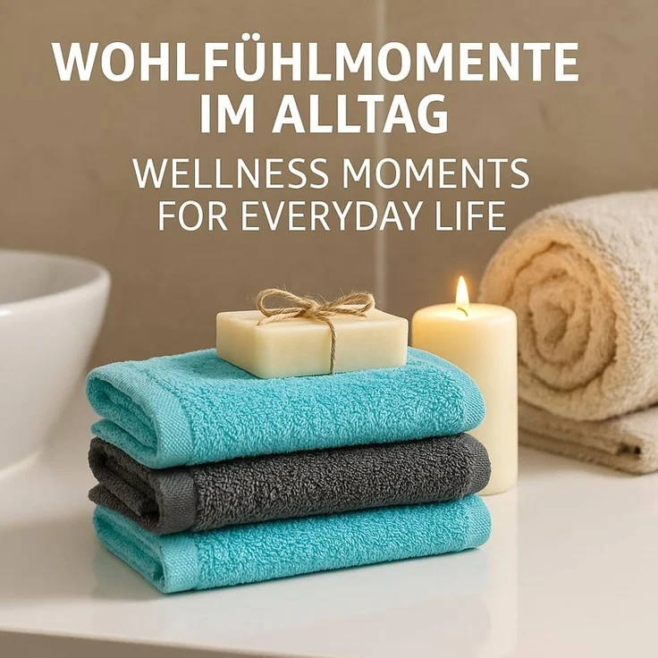 Betz Waschhandschuh 10 Stück Premium 16x21 cm Farbe anthrazit und türkis, (10-St) – Bild 3
