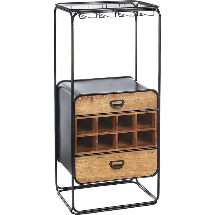 Kobolo Regal Weinregal Barregal - BARI - aus Metall und Holz – Bild 5