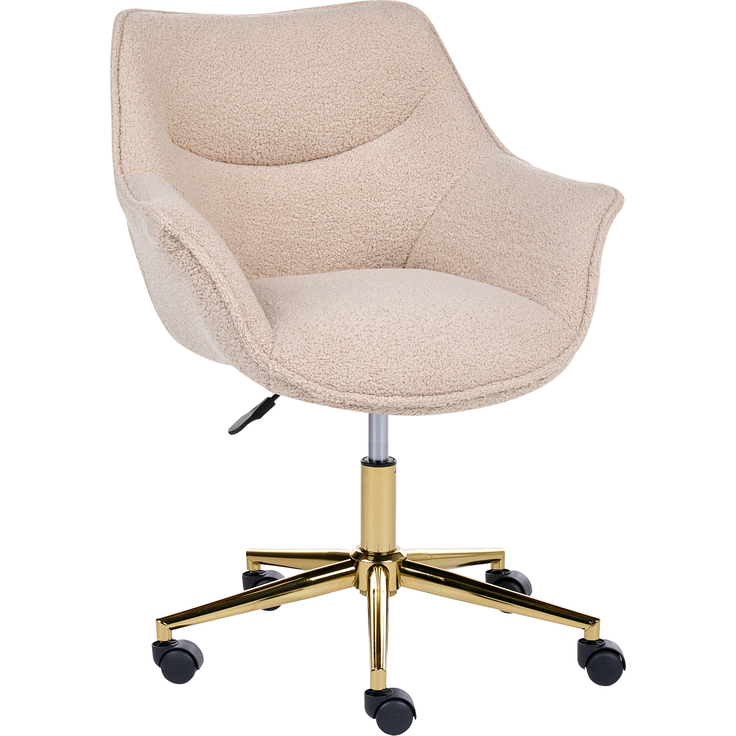 Schreibtischstuhl ARDELLE Bouclé Beige
