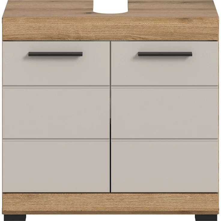 Waschbeckenunterschrank B/H/T: 60x56x34 cm in Evoak Oak Nachbildung – Bild 2