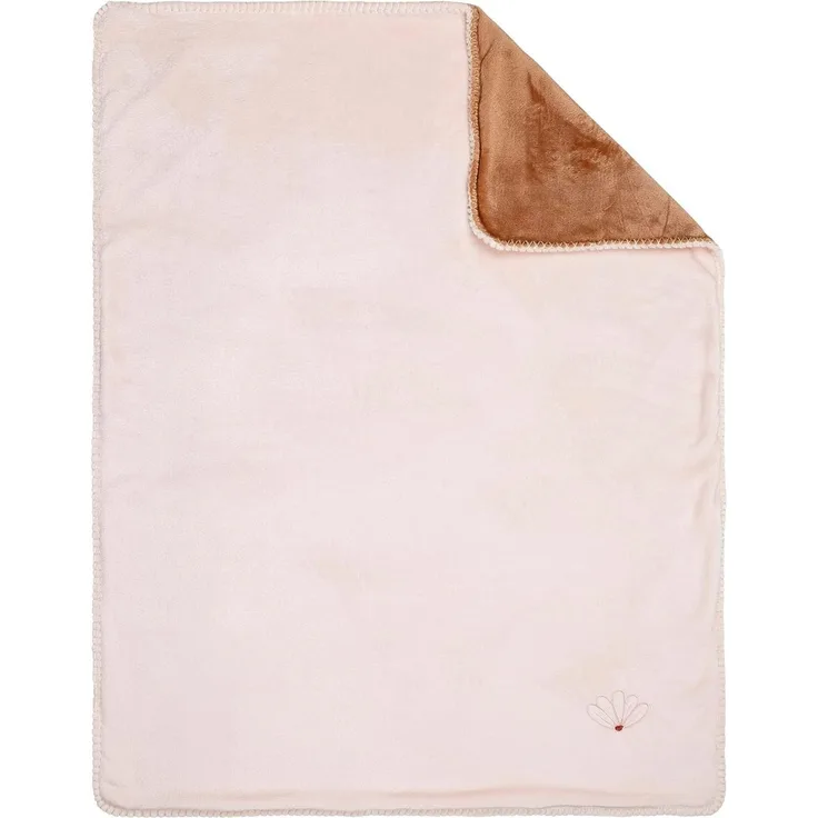 Nattou Schmusedecke Supersoft aus 100% Polyester, 100x75 cm, Susie und Bonnie, Rosa/Braun