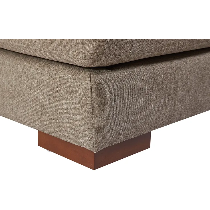 Vente-unique - SPERONE Sofa Stoff Schokoladenbraun - B 275 cm x H 85 cm x L 275 cm – Bild 5