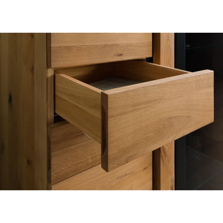 Highboard Eiche 110x45x144 natur geölt ROTTERDAM #100 – Bild 5