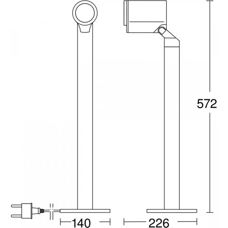 LED-Wegeleuchte Spot Way N, 7,86 W Pollerleuchte mit dämmerungsautomatik, inkl. GU10-Leuchtmittel, 512 lm, Aluminium, IP44 – Bild 3