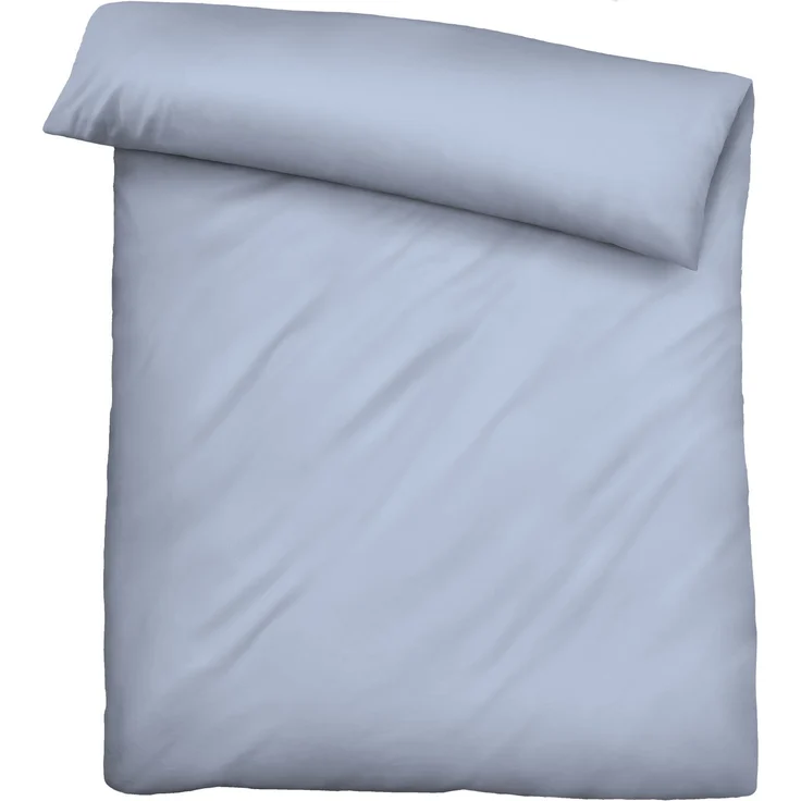 biberna Tencel Bettwäsche 0470500 UNI, eisblau, 1x 135x200 cm + 1x 80x80 cm – Bild 2