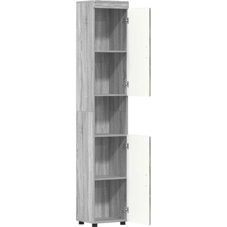vidaXL Badezimmerschrank-Set TULUM Graues Sonoma 37 x 31,5 x 203 cm 880357 – Bild 5