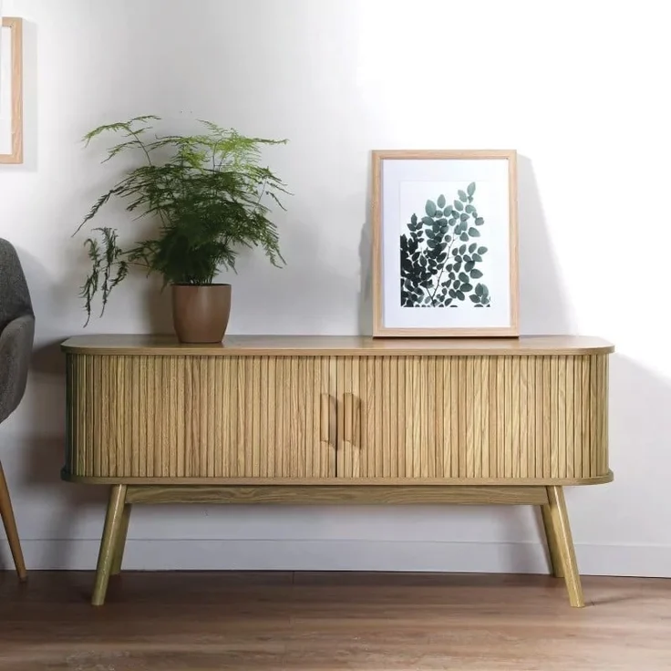 Casâme TV-Möbel 2 Schiebetüren L119 cm - ERNEST - Helles Holz – Bild 4
