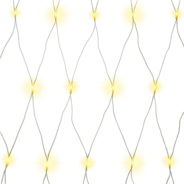 Gartenpirat LED-Lichternetz flexibel 3x2 m 4x2 m oder 3x3 m 200 LED warmweiß mit Timer-Funktion Lichterkette Netz Beleuchtung außen innen