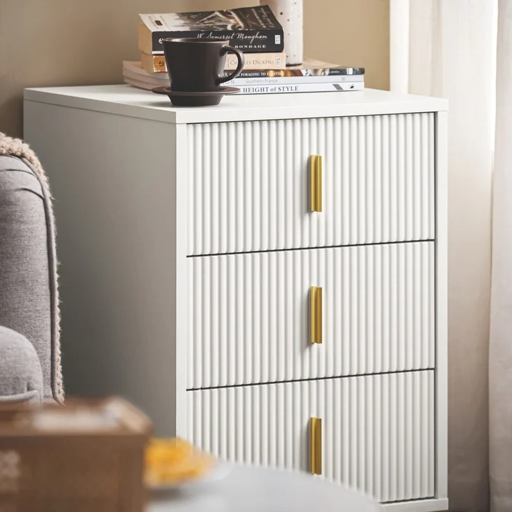 SoBuy FBT115-L-W Nachttisch, MDF, Melamin, Weiß, 40 x 63 x 36 cm – Bild 8