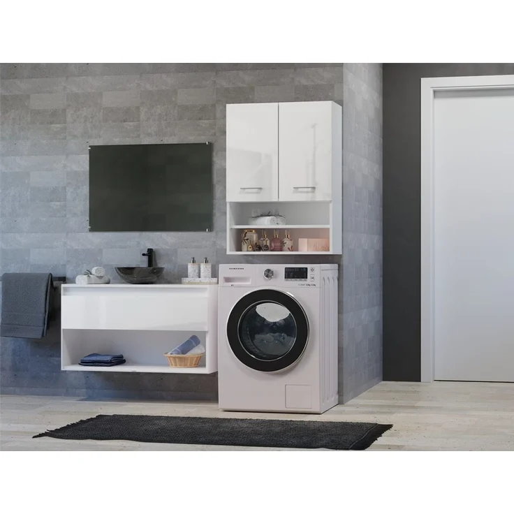 ibonto HÄNGESCHRANK WEISS 64x90x30cm (H 90 x T 30 x B 64 cm) – Bild 5
