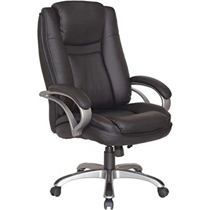 byLIVING Chefsessel BRUNO-XXL/ bis 150 kg belastbar /Kunststoff anthrazit/ Wippmechanik mit Härtegradeinstellung/ Höhenverstellung/ Gebremste Sicherheitsrollen/ B 71,5 H 114-124 T 70,5 cm