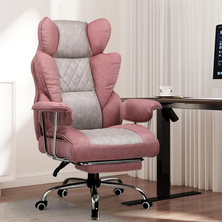 GTPLAYER Gaming-Stuhl Gaming Stuhl, Gamer Stuhl, Ergonomischer Bürostuhl Stoffoberfläche (Packung), Schreibtischstuhl Chefsessel mit Fußstütze höhenverstellbar kunstleder – Bild 2