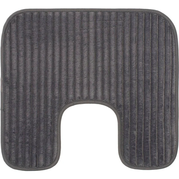 Gözze Badematte Berlin, Höhe 7 mm, rutschhemmend beschichtet, fußbodenheizungsgeeignet, Polyester, rechteckig, Badteppich, Uni Farben, Cord Optik, waschbar