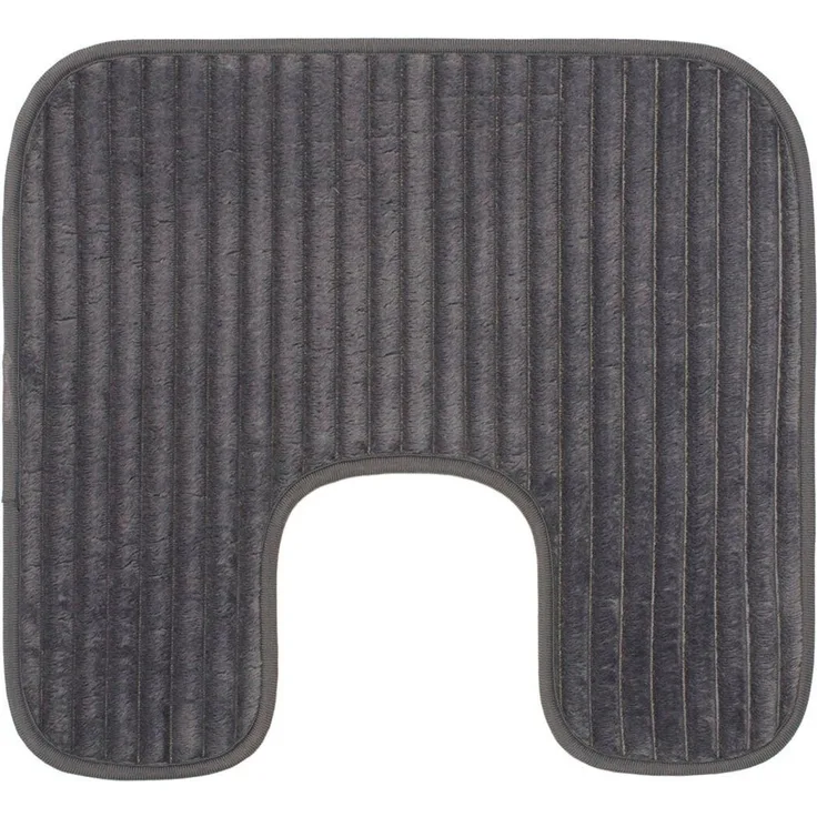Gözze Badematte Berlin, Höhe 7 mm, rutschhemmend beschichtet, fußbodenheizungsgeeignet, Polyester, rechteckig, Badteppich, Uni Farben, Cord Optik, waschbar