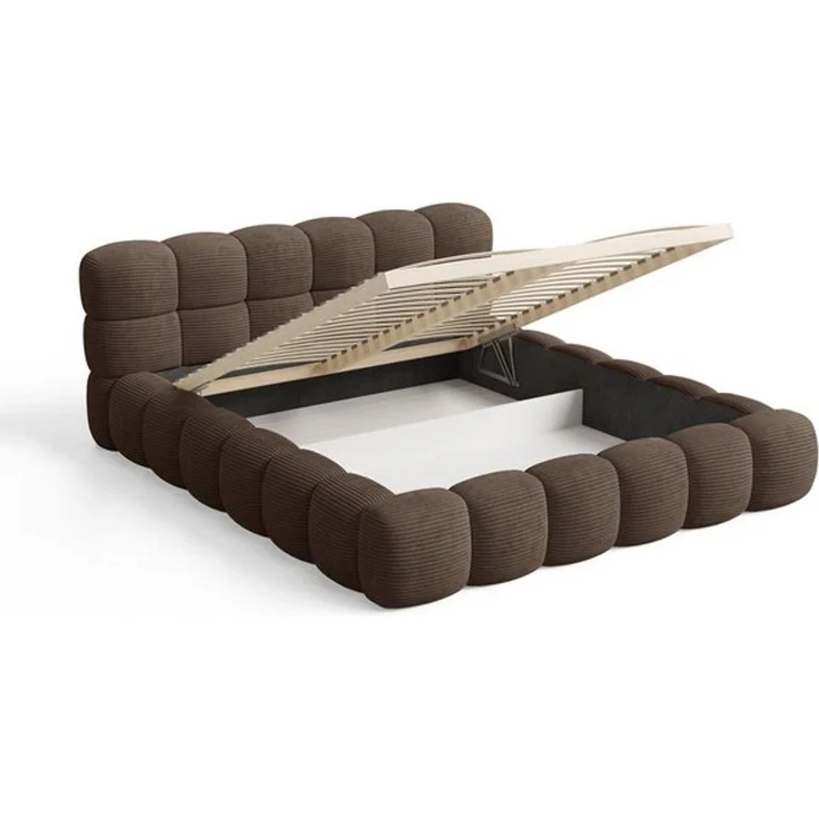 Chilly Möbel Polsterbett Stone Cord Stoff 180x200 cm mit Stauraum Poso 006 – Bild 4