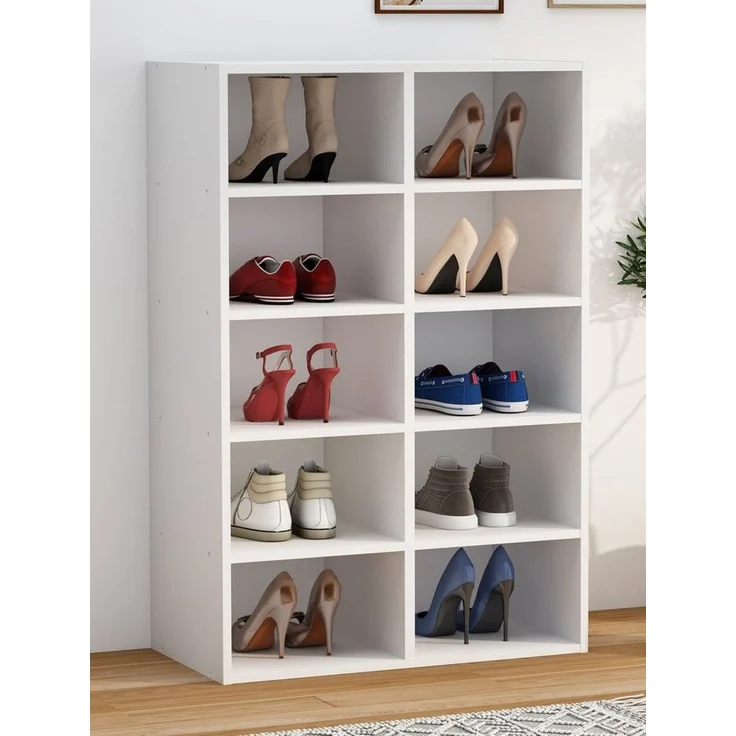 VCM Schuhregal Hinsol 919089 Weiß H. 84 x B. 55 x T. 30 cm – Bild 1