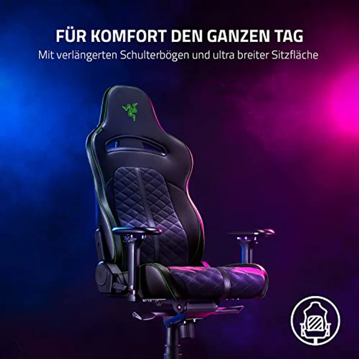 Razer Enki - Stuhl - Armlehnen - T-förmig - Neigen - Drehgelenk - hochdichter Polyurethan-Formschaum, Elastomer-Polyurethan (EPU) – Bild 7