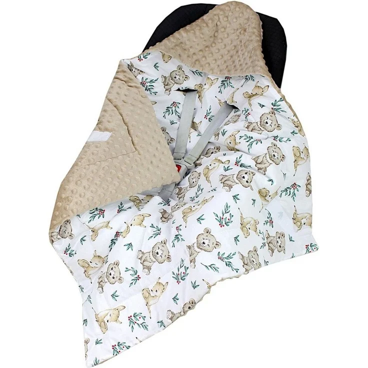 Einschlagdecke Baby Winter Einschlagdecke für Babyschale Wattiert Minky, TupTam – Bild 5