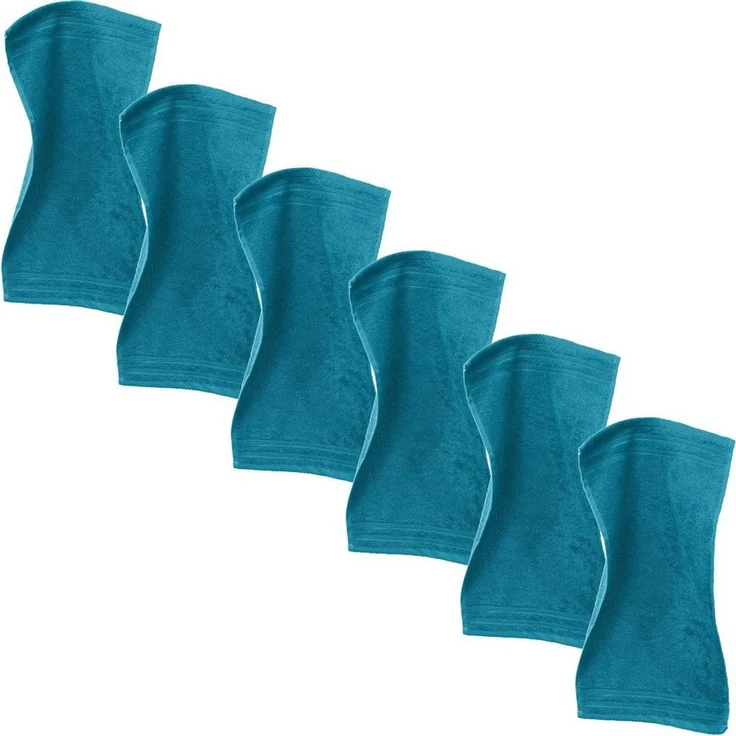 Erwin Müller Gästehandtuch Gästetuch "Heidelberg" 6er-Pack, Frottier, Walk-Frottier Uni – Bild 1